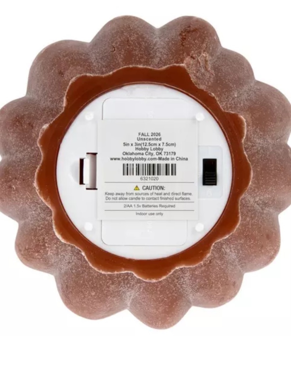 Set of 2 Hobby Lobby Viral Brown LED Pumpkin Candles, New! - Picture 6 of 6
